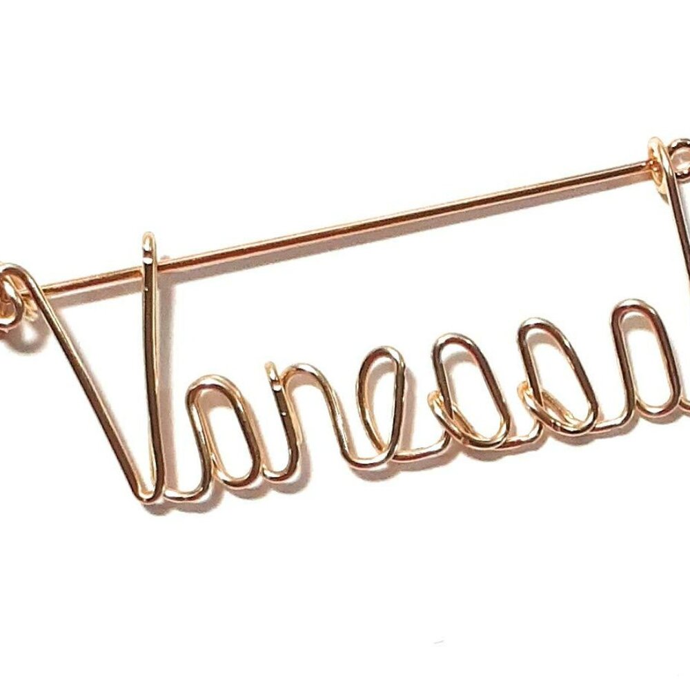 Name Pin Personalized - Golf Hat Visor Cap - Sports - Brooch Lapel Scarf Badge